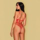 BODY COM ABERTURA NA VIRILHA B133 OBSESSIVE VERMELHO