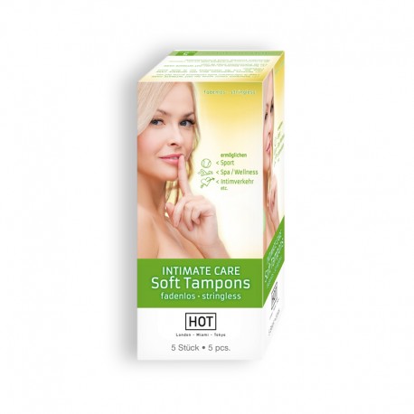 CAIXA COM 5 TAMPÕES HOT™ INTIMATE CARE SOFT TAMPONES