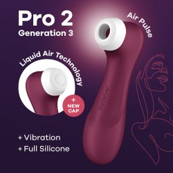 ESTIMULADOR PRO 2 GEN 3 SATISFYER VERMELHO TINTO