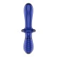 DILDO DE VIDRO DOUBLE CRYSTAL AZUL SATISFYER