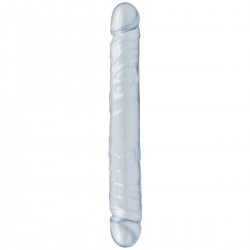 DILDO DUPLO JR. DOUBLE DONG 12'' TRANSPARENTE