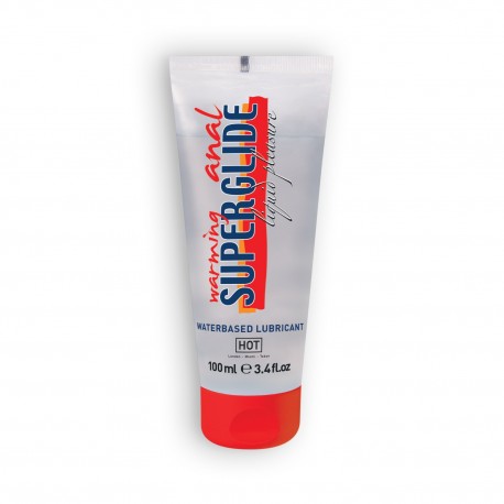 LUBRIFICANTE À BASE DE ÁGUA COM EFEITO CALOR WARMING ANAL SUPERGLIDE HOT™ 100ML