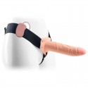 STRAP-ON OCO COM VIBRAÇÃO REAL RAPTURE AIR FEELING 8" BRANCO