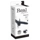 STRAP-ON OCO COM VIBRAÇÃO E TESTÍCULOS REAL RAPTURE AIR FEELING 8" PRETO