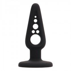 PLUG ANAL EM SILICONE PLUG & PLAY 4” PRETO