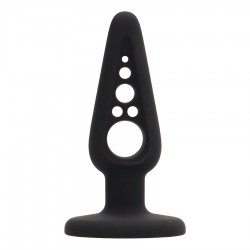 PLUG ANAL EM SILICONE PLUG & PLAY 4” PRETO