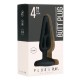 PLUG ANAL EM SILICONE PLUG & PLAY 4” PRETO