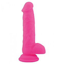 DILDO EM SILICONE REAL SAFE ROD LARGE ROSA