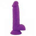 DILDO EM SILICONE REAL SAFE ROD LARGE ROXO