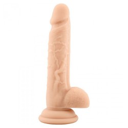 DILDO EM SILICONE REAL SAFE ROD SLIM BRANCO