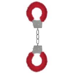 ALGEMAS COM PELUCHE BEGINNER'S FURRY HANDCUFFS VERMELHAS