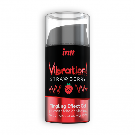 GEL COM VIBRAÇÃO VIBRATION MORANGO INTT 15ML