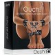 ALGEMAS PARA OS PULSOS E TORNOZELOS OUCH! LEATHER HAND AND LEG CUFFS PRETAS