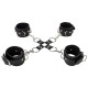 ALGEMAS PARA OS PULSOS E TORNOZELOS OUCH! LEATHER HAND AND LEG CUFFS PRETAS