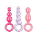 CONJUNTO DE 3 PLUGS ANAIS BOOTY CALL SATISFYER COLORIDOS
